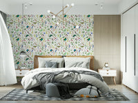 Watercolor Butterfly And Blooms elegant wall design