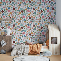 A cheerful and graceful wallpaper pattern.
