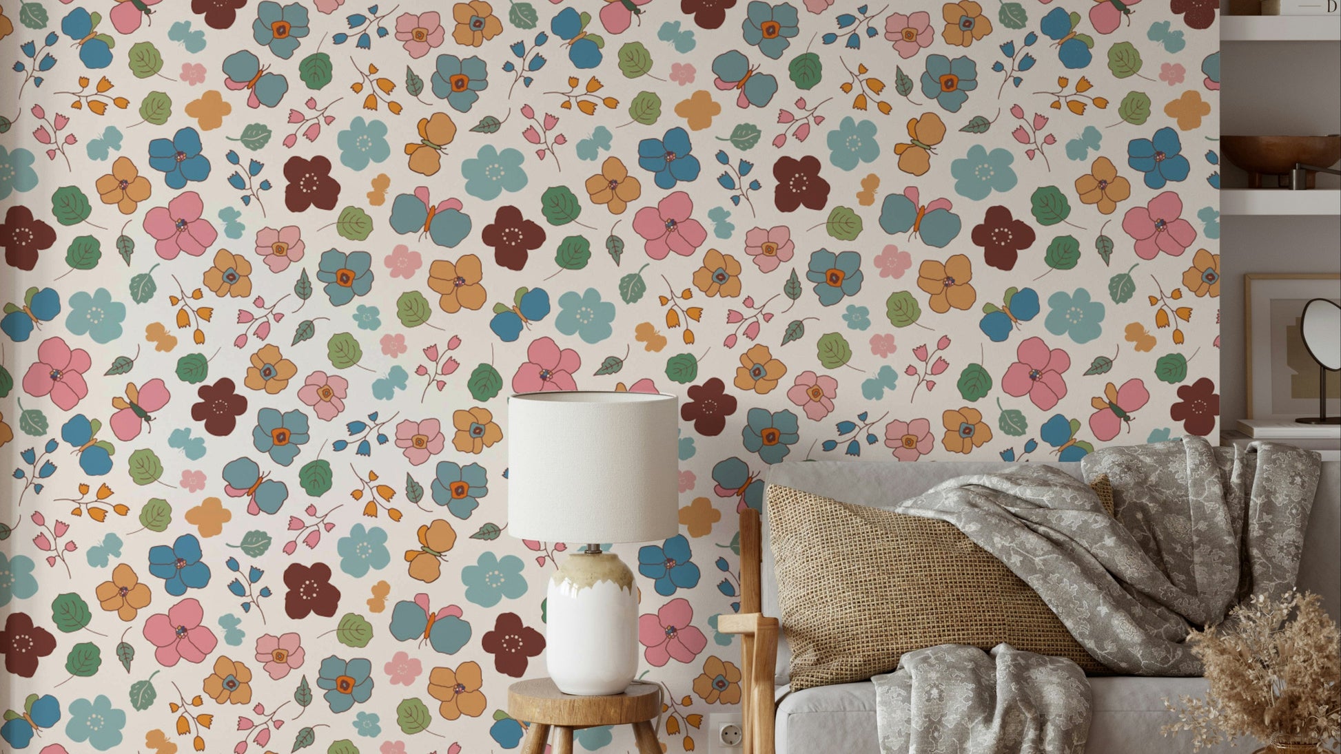 Butterflies appear to be in mid-flight or resting.
