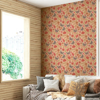 The colors are soft and elegant, with pink, red, and blue tones.

