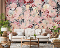 A serene bloom and insect wall mural for your decor.

