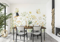 Butterfly Meadow Wall Mural used to brighten a narrow hallway in a flat.