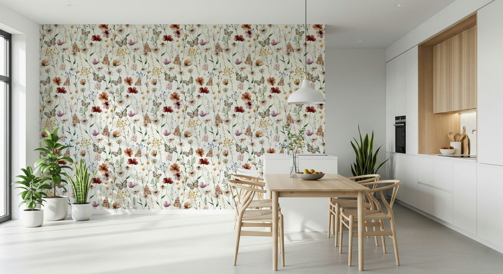 Charming Butterfly Wild Meadow design nature inspired.