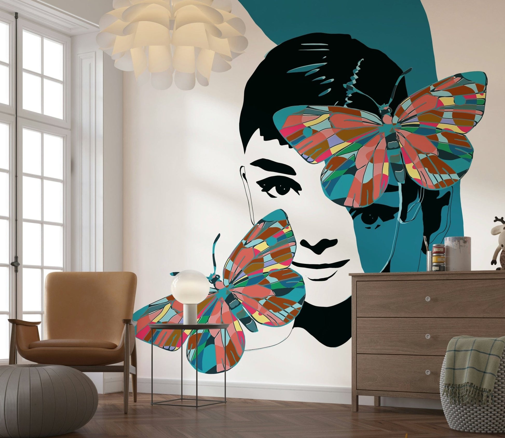 Butterfly Muse Wall Mural