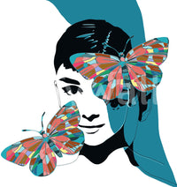 Butterfly Muse Wall Mural