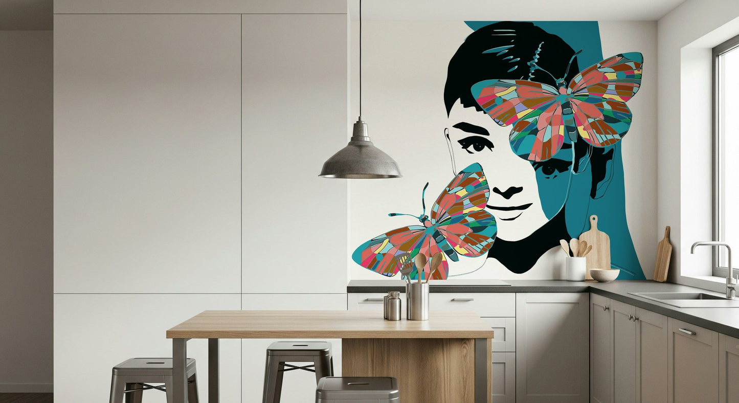 Butterfly Muse Wall Mural