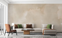 Abstract Beige Watercolor Wallpaper Mural - Giffywalls