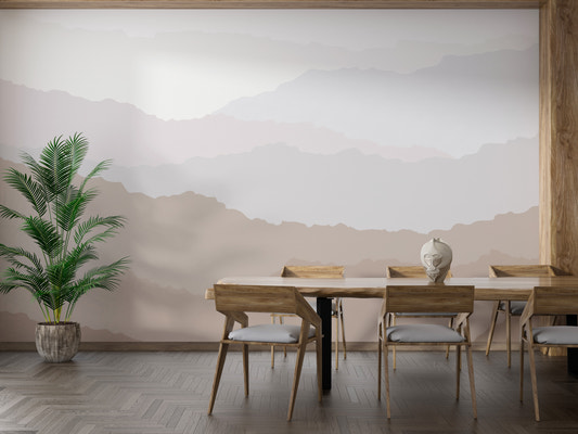 Dreamy gradient peaks wallpaper pattern
