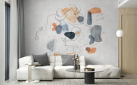 Artistic echoes wallpaper mural for bedrooms
