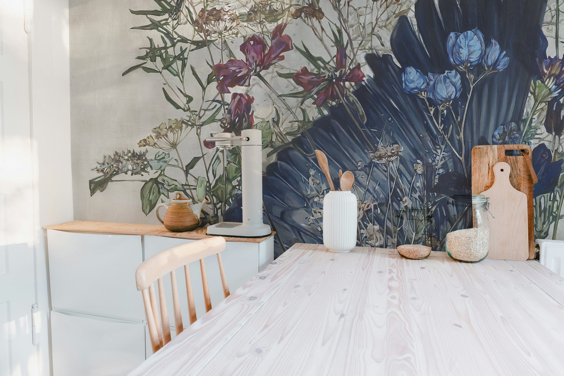 Dusk Till Dawn Floral Mural - Giffywalls