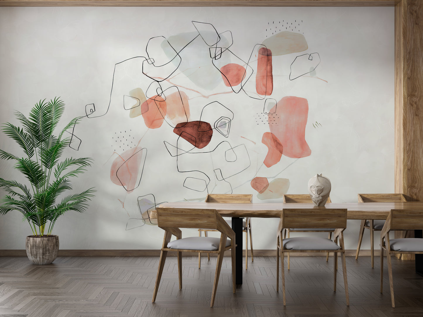 Ethereal watercolor wallpaper mural for walls