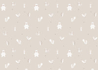Forest Animals Beige Wallpaper For Walls - Giffywalls