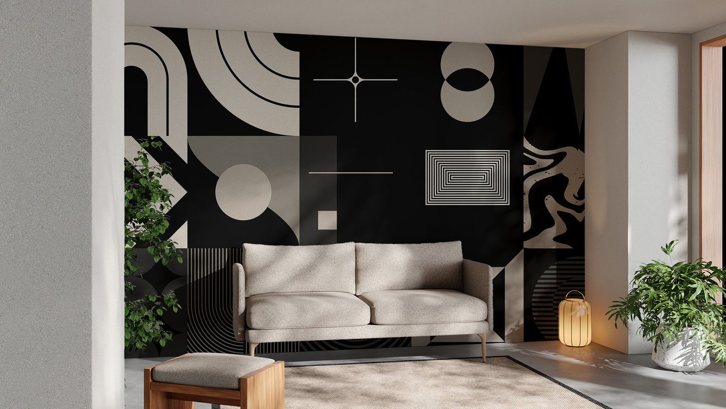 Geometric Elegance Wall Mural - Giffywalls