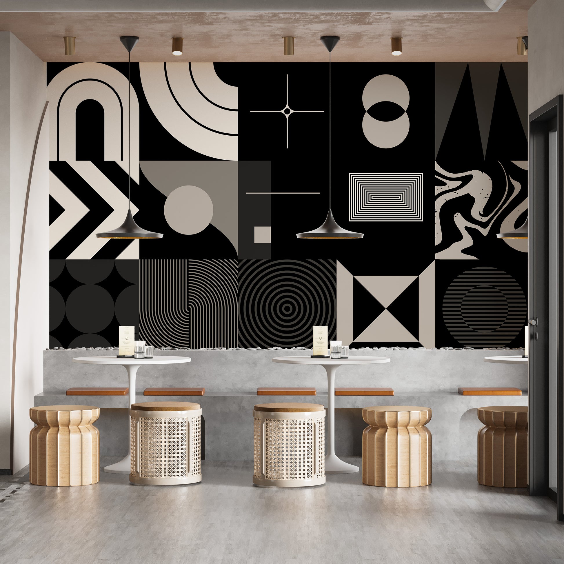 Geometric Elegance Wall Mural - Giffywalls