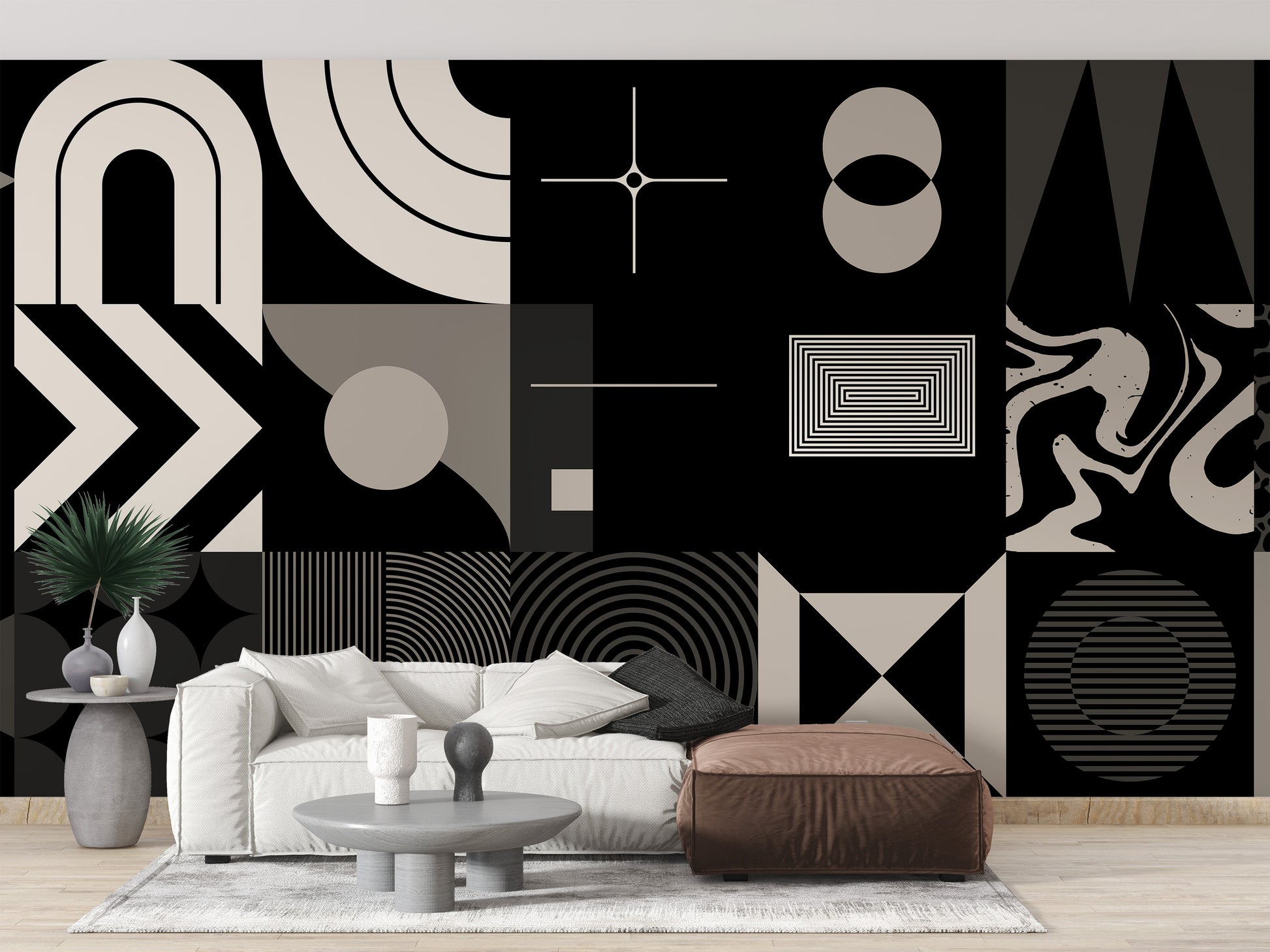 Geometric Elegance Wall Mural - Giffywalls