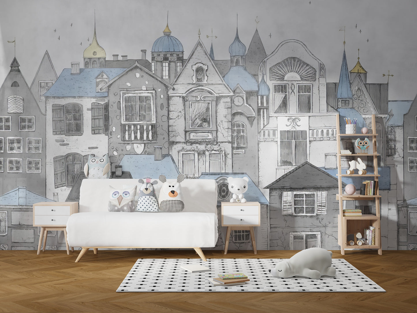 Sketchbook Structures Wall Mural - Giffywalls
