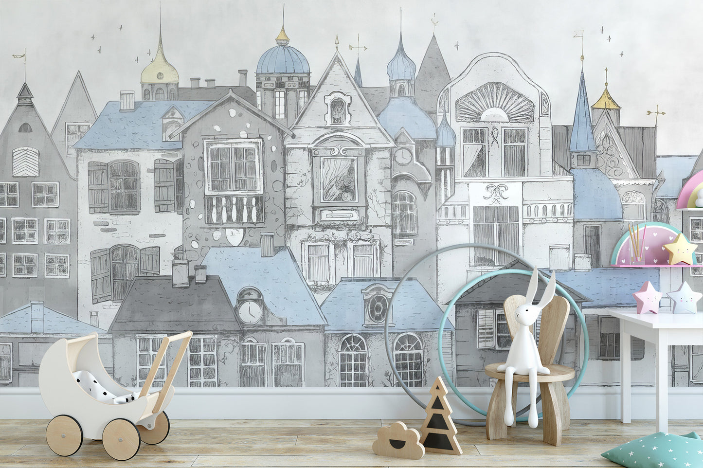 Sketchbook Structures Wall Mural - Giffywalls