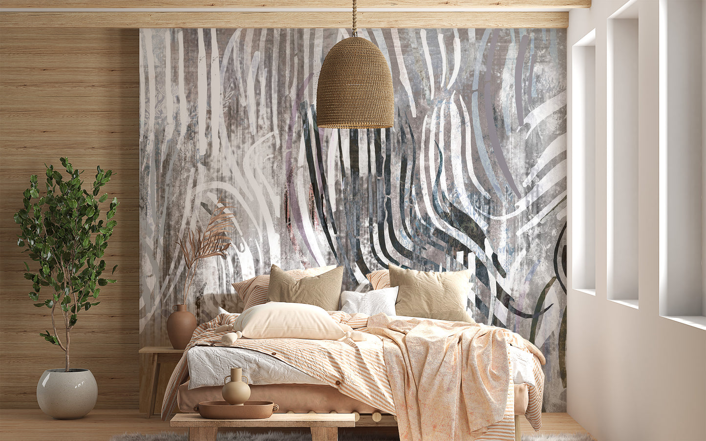Modern Abstract Wallpaper Mural - Giffywalls