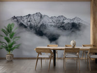 Foggy Mountain Wallpaper Mural - Giffywalls