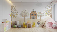 Pastoral pals barnyard wallpaper mural for modern kids' rooms