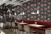Chic floral wallpaper with blooming patterns
