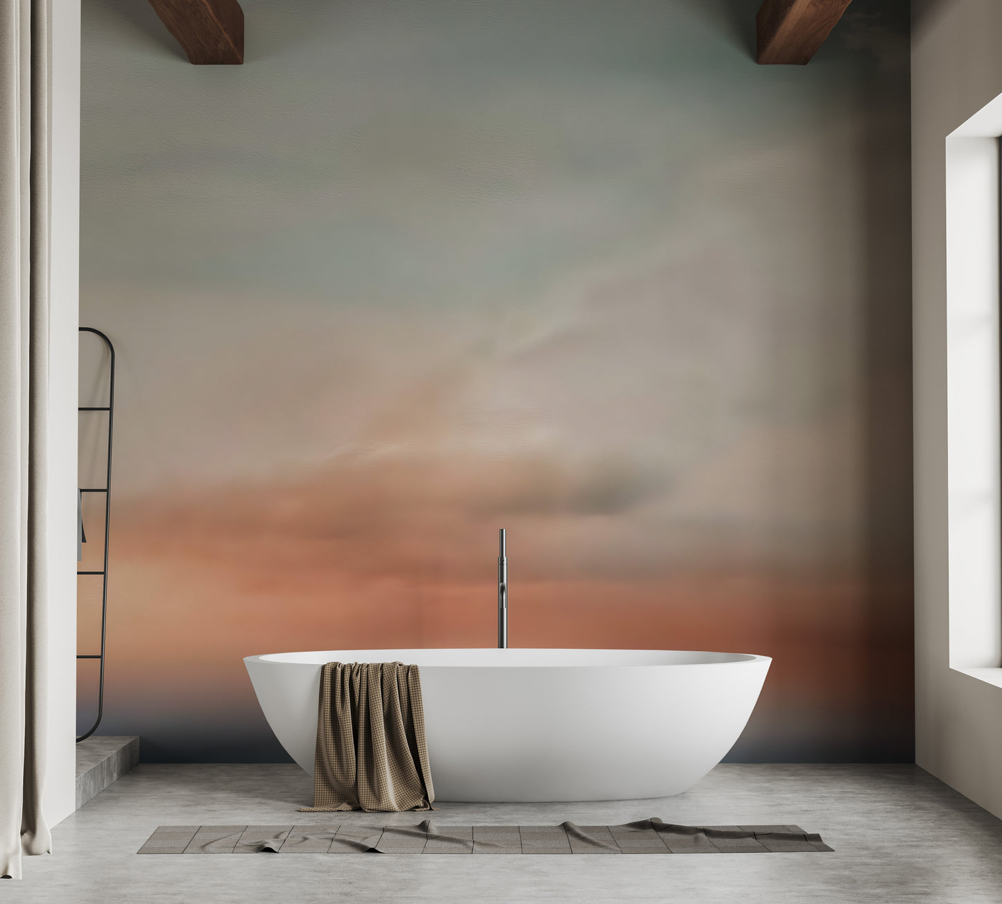 Sunset Dreams Wall Mural adds tranquility to bathroom decor
