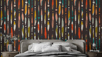 Vibrant Brushstroke Symphony Wallpaper Mural
