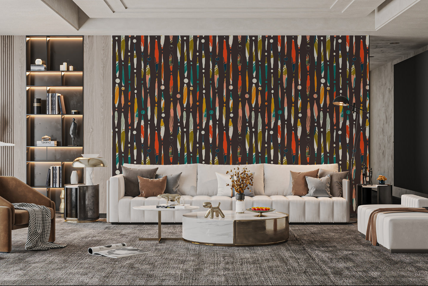 Bold Brushstroke Symphony Wallpaper Design
