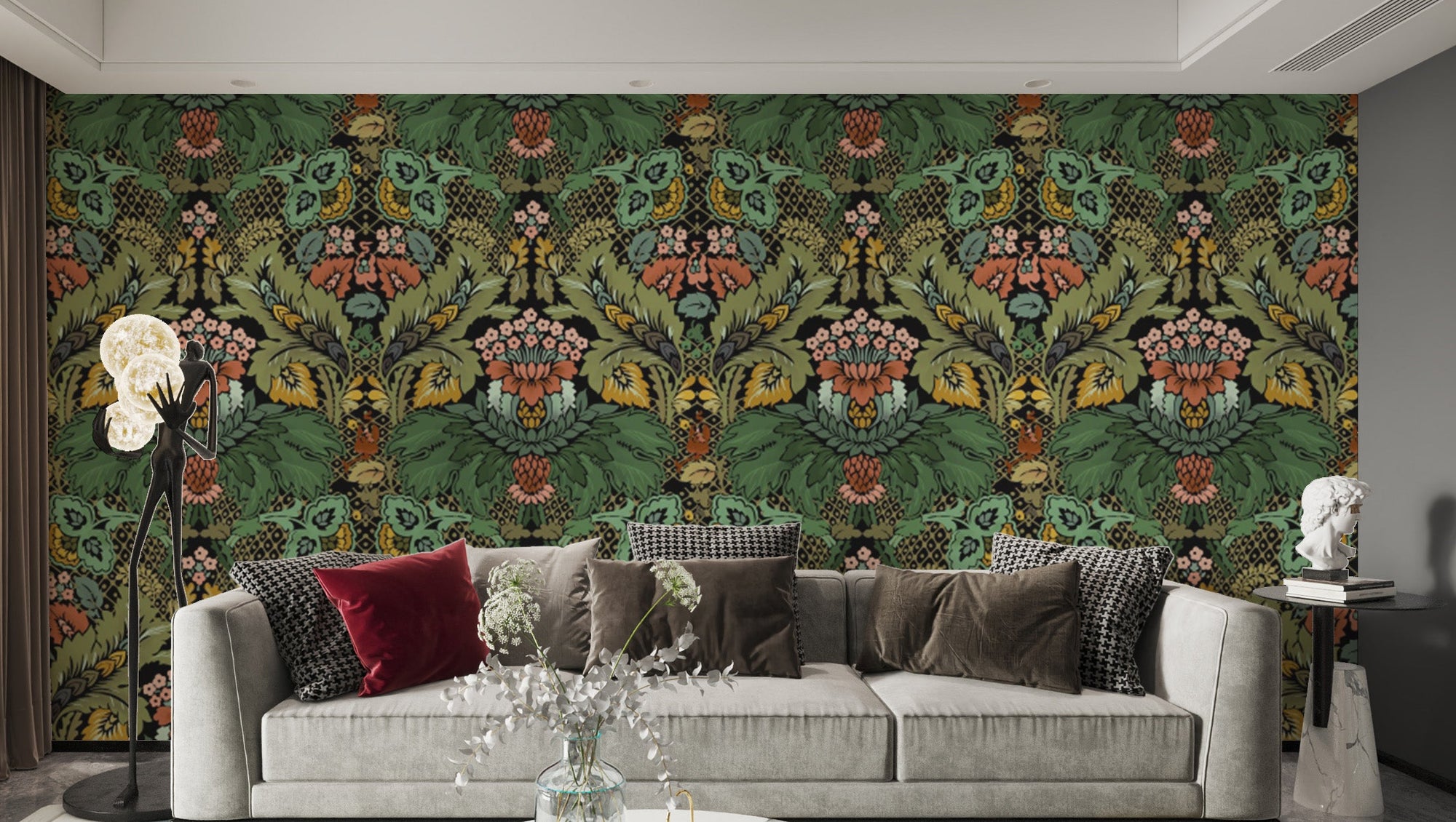 Victorian Floral Elegance wallpaper with intricate floral patterns.
