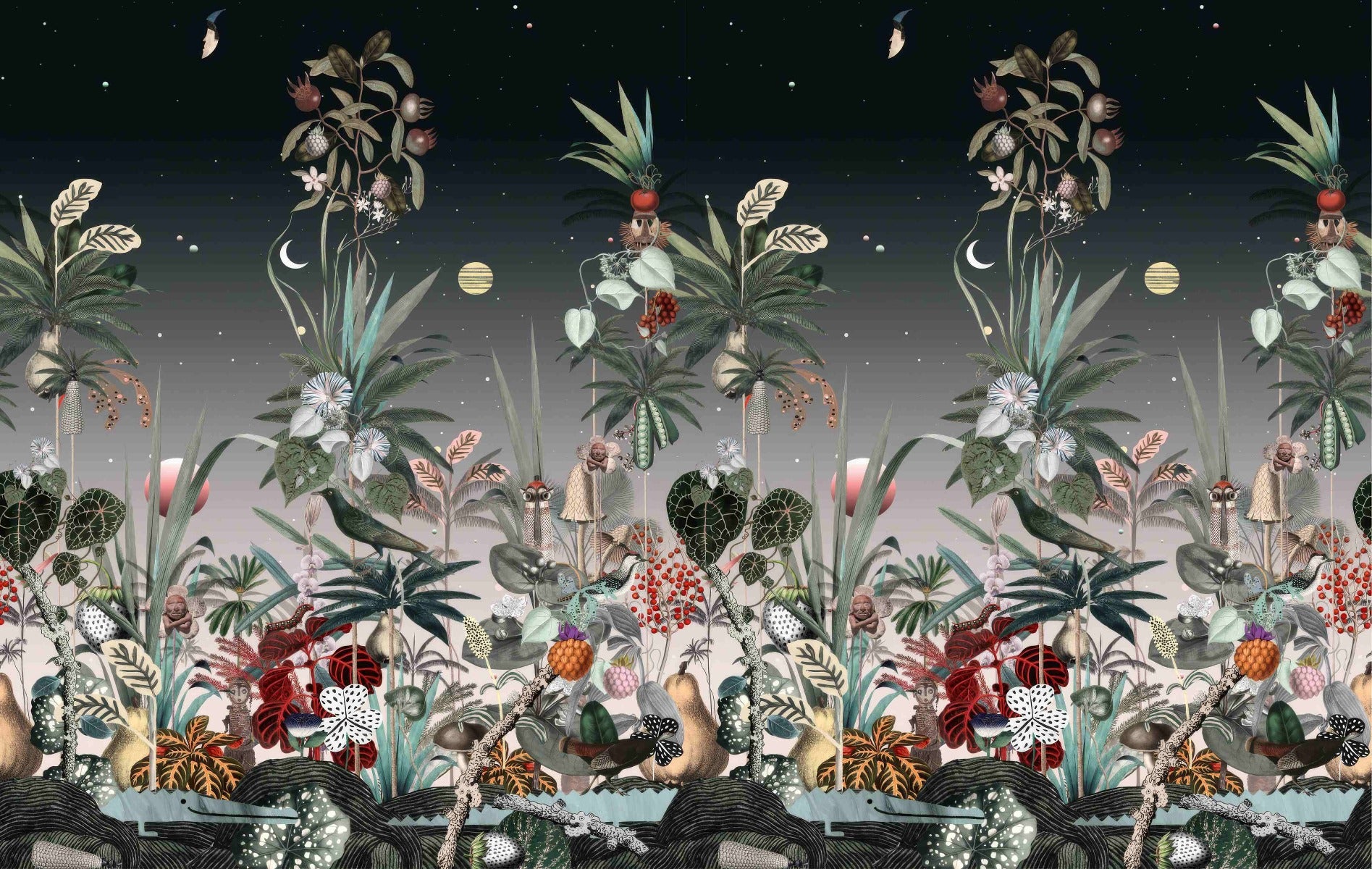 Midnight Botanic Wall Mural