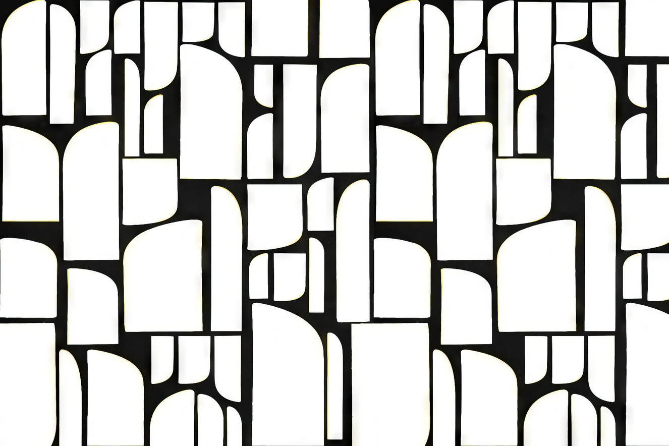 Monochrome Mosaic Tiles Mural