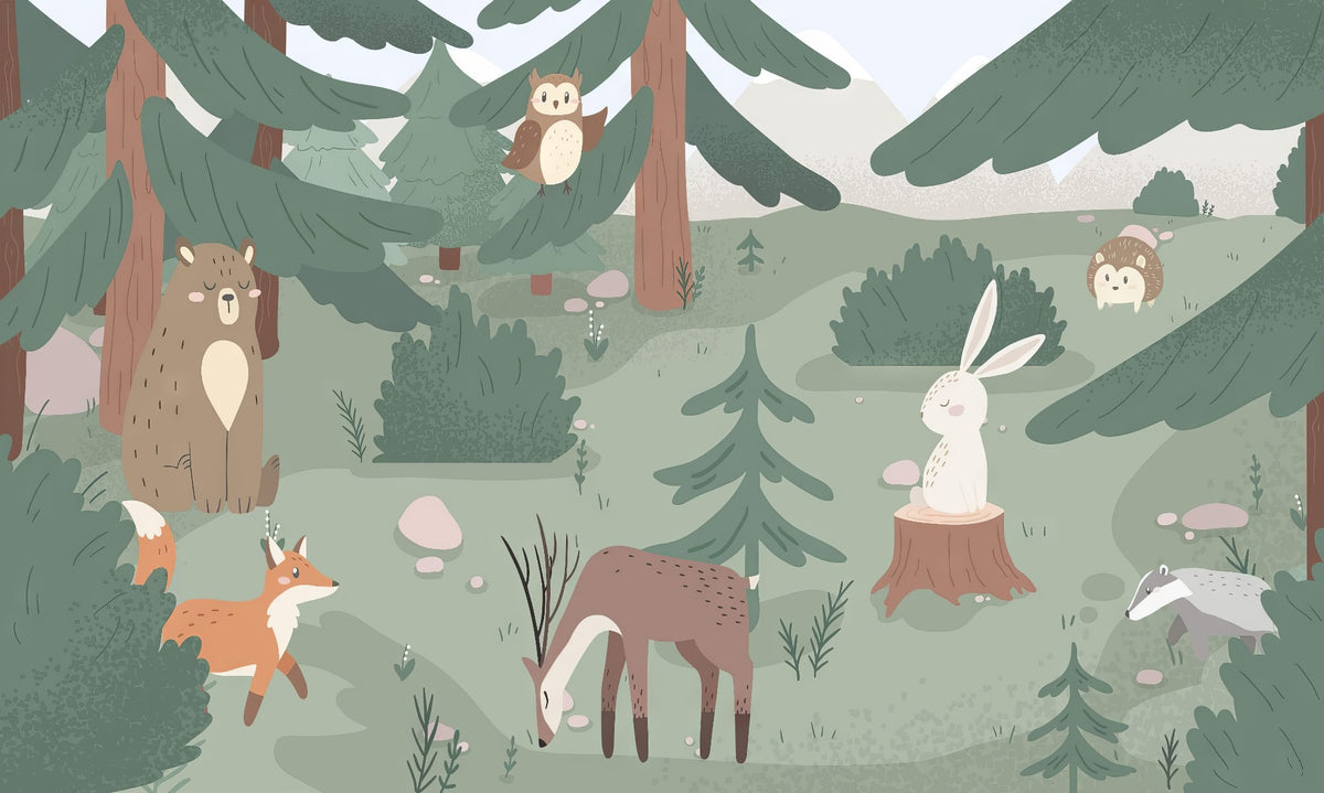 Forest Fables Wall Mural in your room