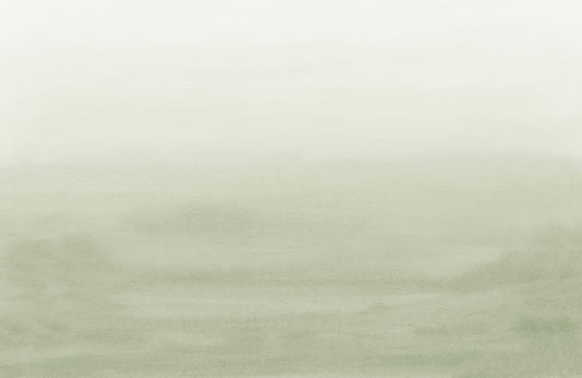 Serene Green Watercolor Mural