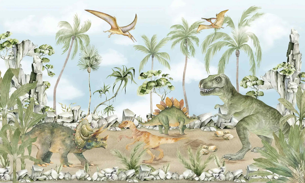 Jurassic Jungle Adventure Mural in your room