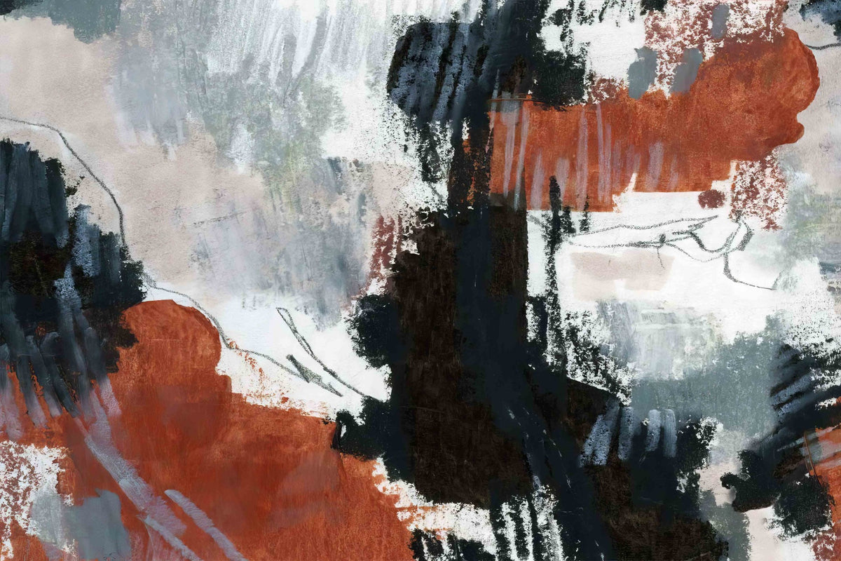 Brushstroke Art Wall Mural in your room — zoomed