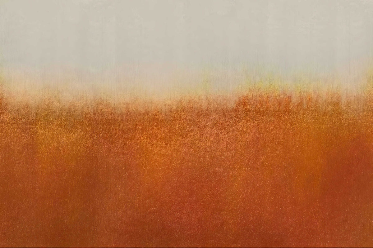 Rustic Orange Wall Mural in your room — zoomed