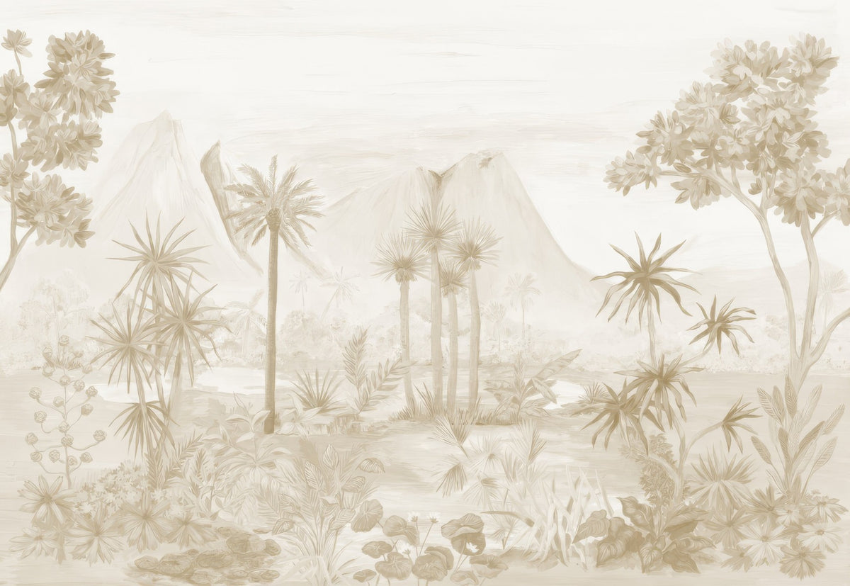 Sepia Forest Wallpaper Mural in your room
