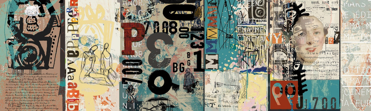 Retro Collage Wallpaper Mural