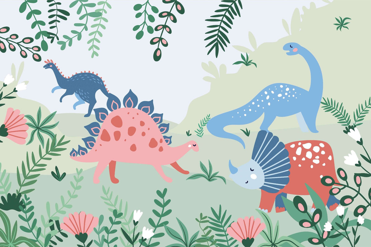 Kids Dinosaur Wallpaper Mural in your room