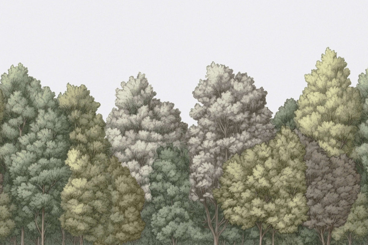 Painted Forest Wall Mural in your room
