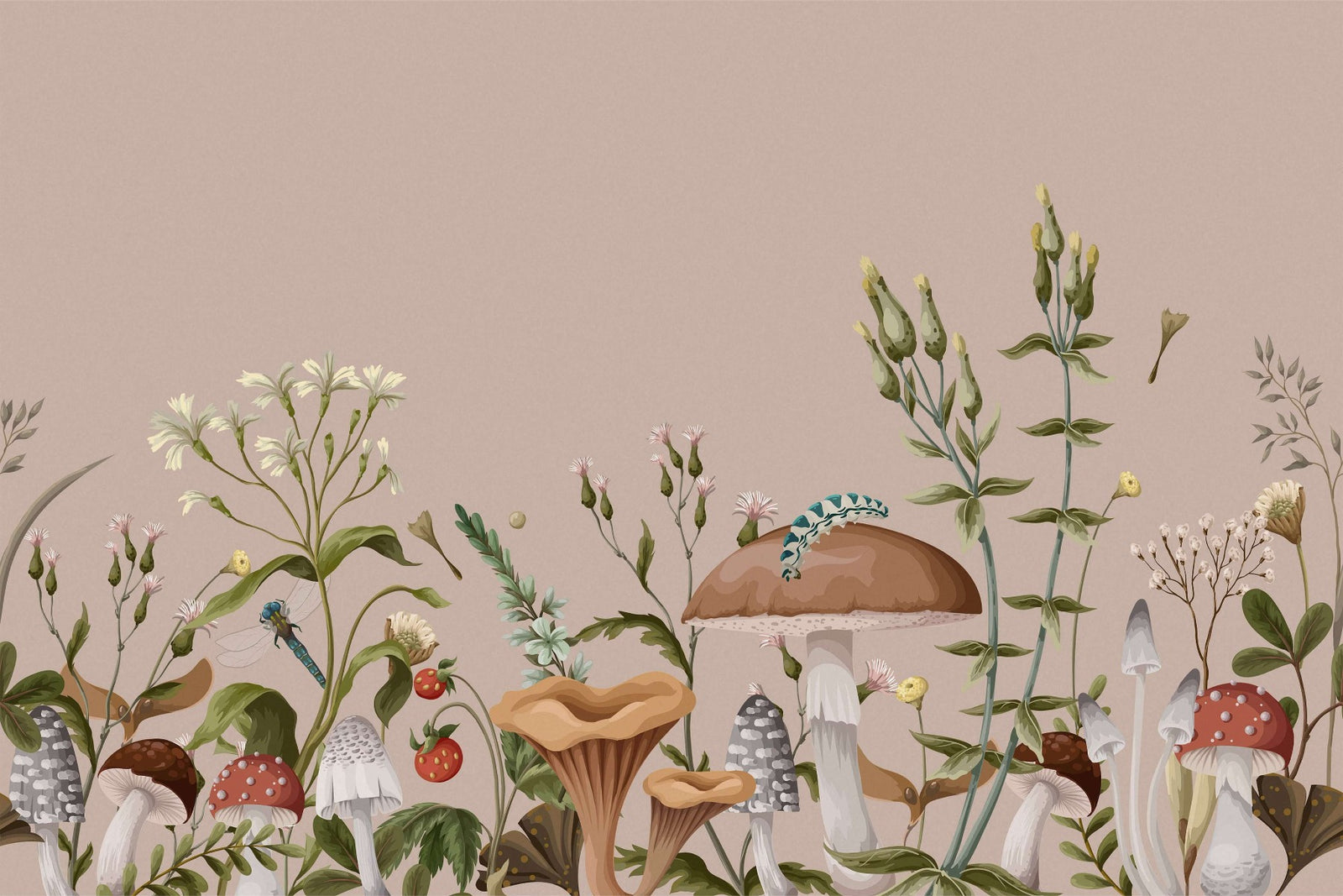 Mushroom Garden Wall Mural