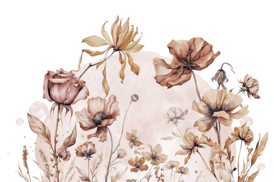 Vintage Floral Wall Mural in your room