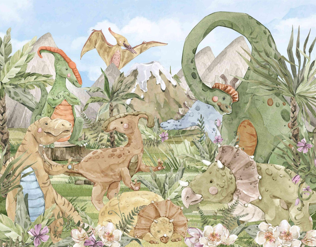 Dinosaur Kids Wall Mural in your room
