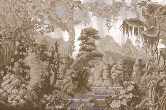 Sepia Forest Wall Mural