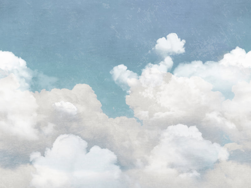 Sky Blue Cloud Dancer Wall Mural in your room