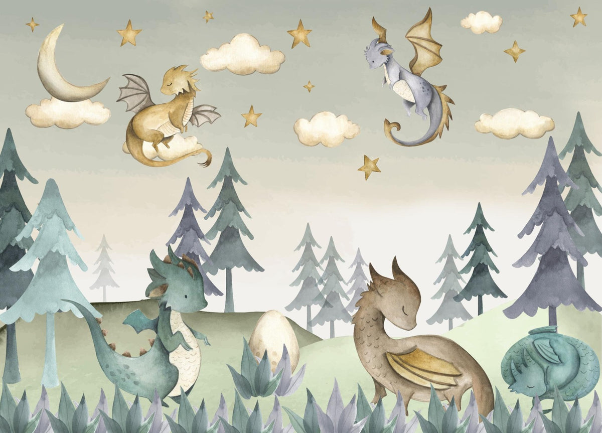 Enchanted Dragon Wall Mural in your room