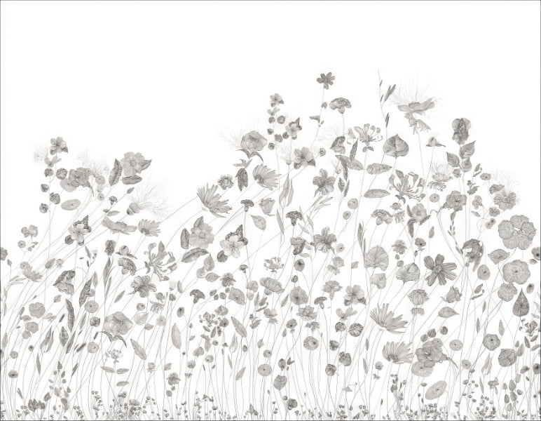 Floral Sketch Wall Mural