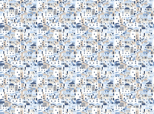 Santorini Repeat Pattern Wallpaper