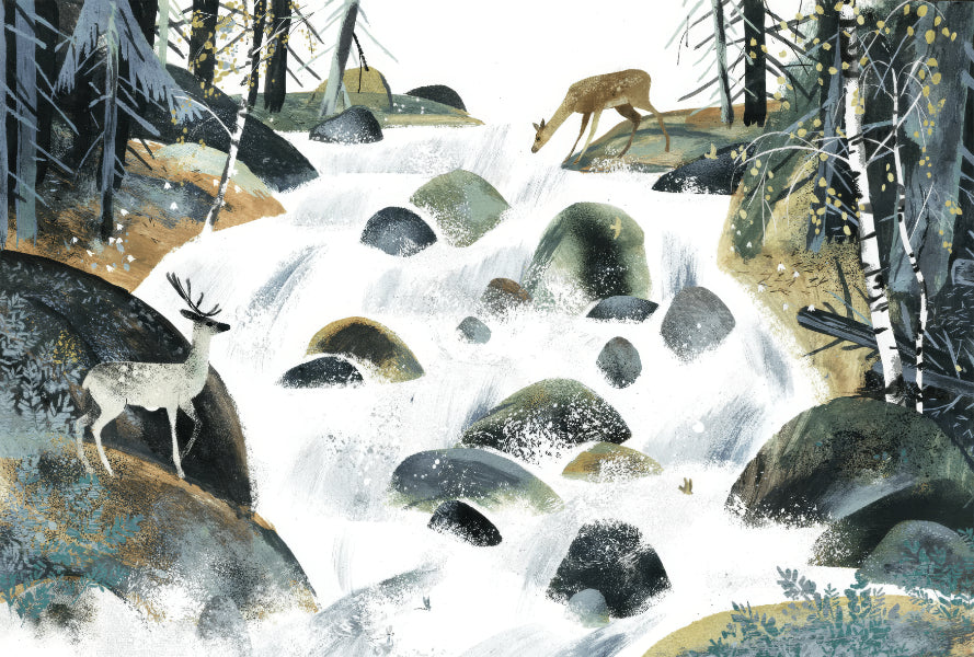 Wilderness Waterfall Wall Mural in your room — zoomed