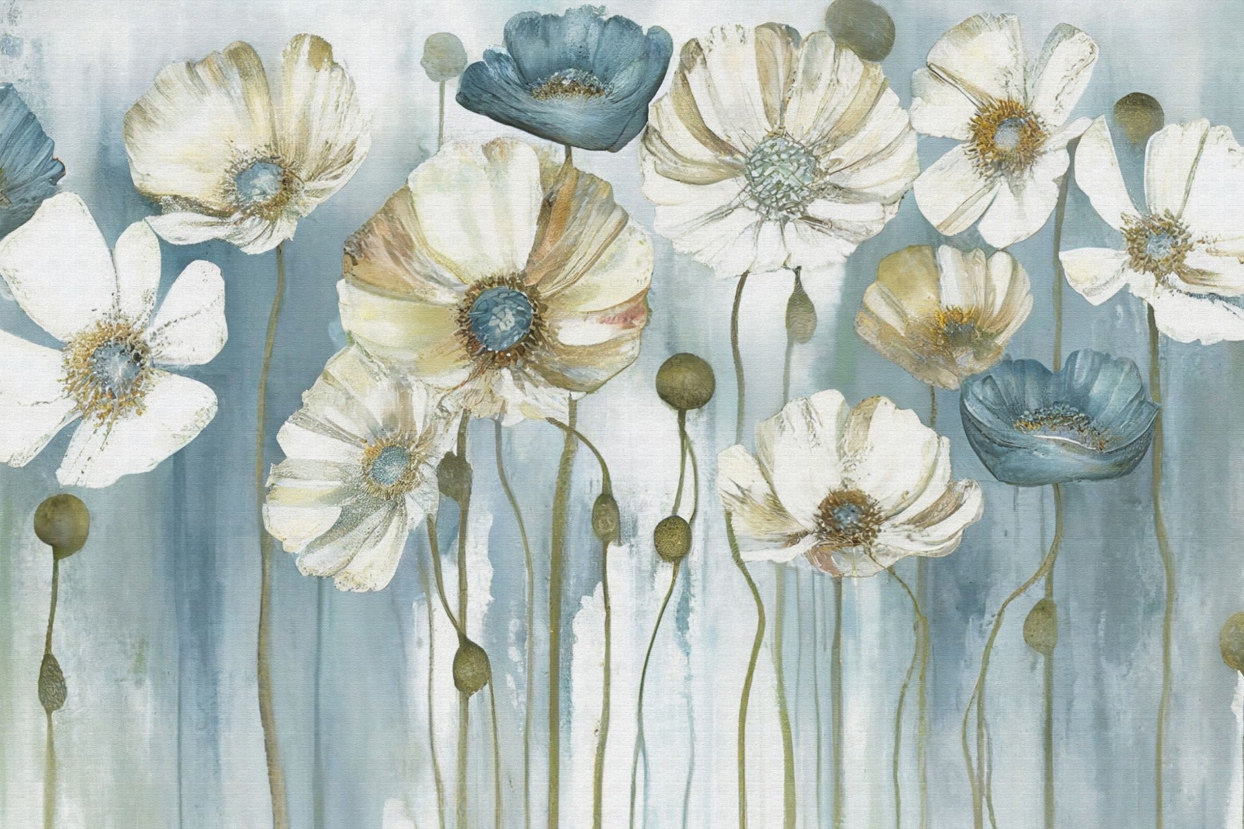 Anemones Whisper Wall Mural in your room — zoomed